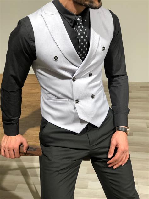 grey mens vest chanel